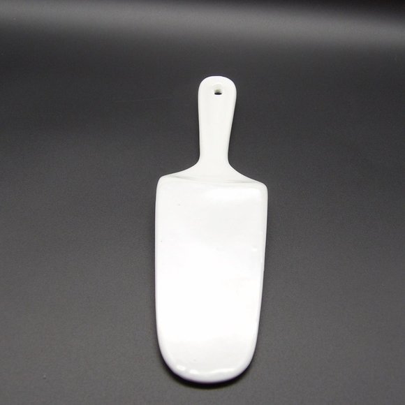 Vintage Christmas Porcelain Cake Server 10" L x 2 1/2" W Screen Printed Picture - Picture 5 of 8